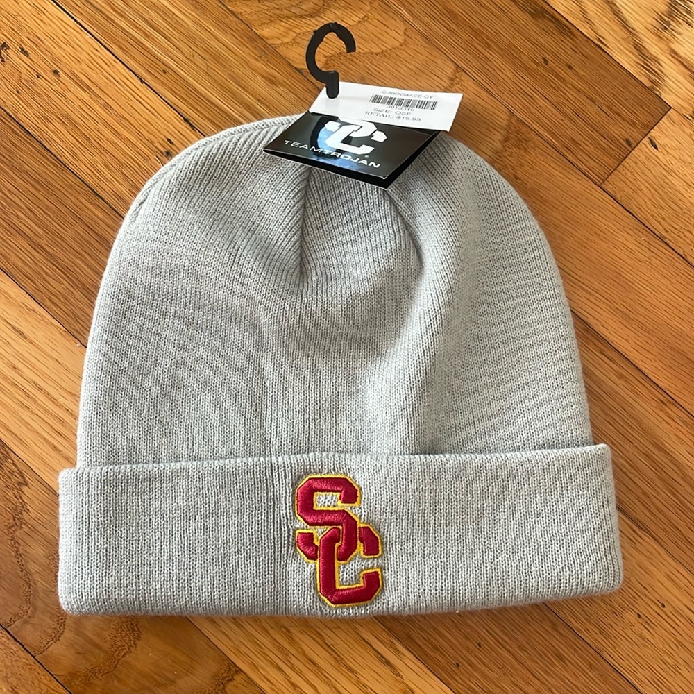 gray usc beanie